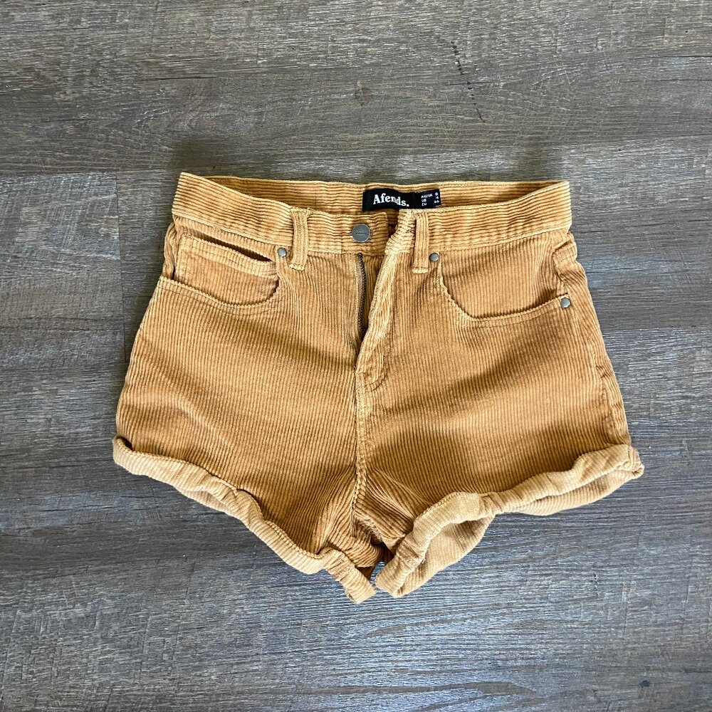 Afends Corduroy High-Waisted Shorts